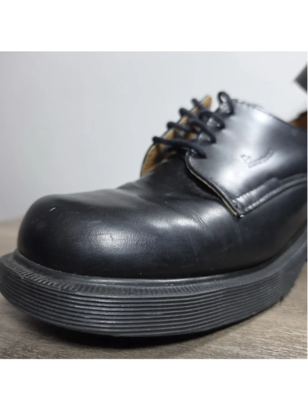 Dr Martens VTG Derby Shoes Women's 6 US Black Leather Chunky 8461 England